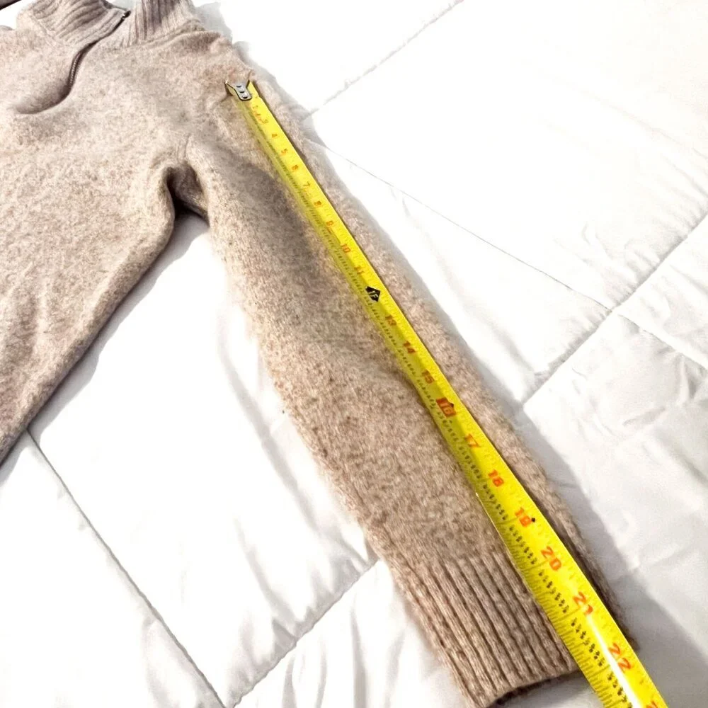 J. Crew Rugged Merino Wool Blend Quarter Zip Sweater